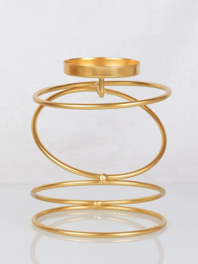 Ins Luxury Style Metal Candle Holders Simple Golden Wedding Decoration Bar Party Living Room Decor Home Decor Candlestick - Image 2