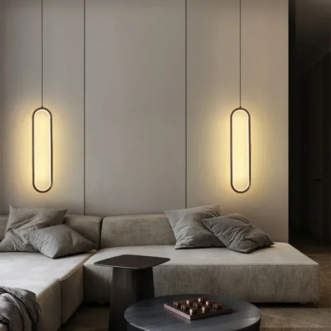 Modern Led Ring Pendant Lights Meta Living Room Bedroom Bedside Bar Black Ring Light Cord Hanging Lamp Nordic Luxury Chandelier - Image 3